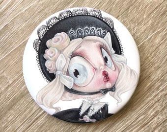 Badge Antonella gothic pop surrealism lolita pins brooch tea party pastel children illustration book