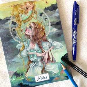 Notebook - Area Girlfriends - mermaid pop surrealism japan yokaî love sea journaling bullet journal