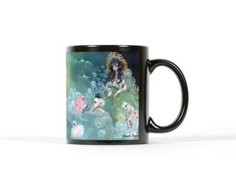Mug Oceanids pop surrealism cup coffee tea greek mythology nymph goddess children illustration book