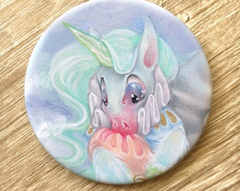 Badge unicorn pop surrealism wonderland pins brooch pastel children illustration book