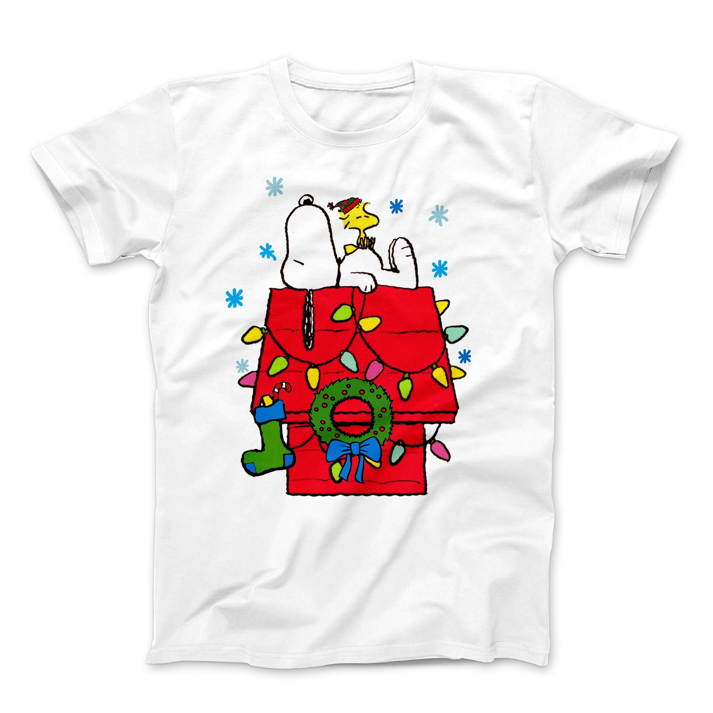 Discover Holiday Snoopy and Woodstock Stocking Light Up T-Shirt