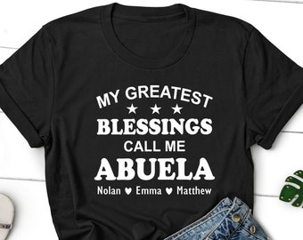 Personalized Abuela Shirt, Abuela Gifts, Mothers Day Gift for Abuela, Gift for Abuela, Christmas Gift for Abuela