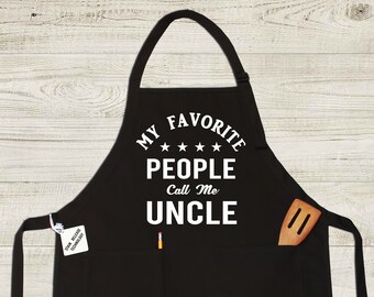 Apron for Uncle Personalized Uncle Gift Uncle Kids Names Gift Uncle Gift Uncle Apron Fathers Day Gift for Uncle Uncle Christmas Apron
