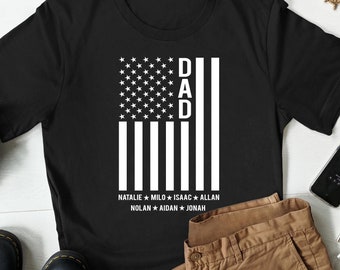 Personalized Dad Shirt with kids Names, Custom Dad Gift, Custom Dad T Shirt, Gift for Dad, Shirt for Dad, Dad Fathers Day Gift, Dad Gifts
