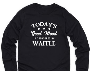 Waffle Long Sleeve T Shirt, Waffle Lover Shirt, Waffle Gift, Funny Waffle Sweatshirt, Waffle Sweater, Funny Waffle Eater Crewneck