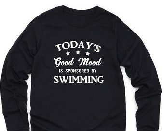Swimming Long Sleeve Shirt, Swimmer Gift, Swimming Crewneck, Funny Swimming Sweater, Swimmer Sweatshirt, Gift for Swimmer