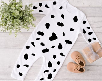 Dalmatian Baby Full Bodysuit, Dalmatian Costume, Dalmatian Longwear for Baby, Dalmatian Costume, Dalmation Baby Outfit, Dalmatian infant