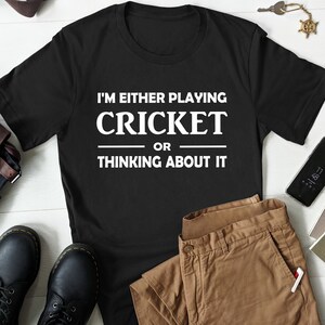 Regalo para jugador de críquet, camiseta de críquet, regalos para jugador de críquet, entrenador, camiseta de jugador de críquet, camiseta de amante del críquet