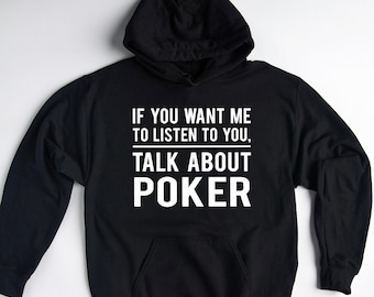 Poker Hoodie Poker Player Gift, Funny Poker Sweatshirt, Poker Pullover, Poker Lover Gift, Poker Sweater, Card Games Gift