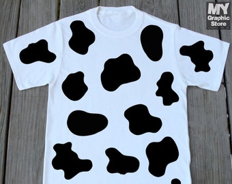 Cow Print Shirt, Cow Print Gift, Cow Pattern Shirt, Cow Pattern Gift, Cow Costume for Halloween, Cow Outfit, Cow Halloween Costume