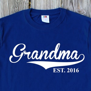 Grandma Gift Shirt Grandma Est 2016 T-Shirt Gift For Grandma Mothers Day Gift T-Shirt Grandma Customized shirt New Grandma Gift Grandma Tee image 3