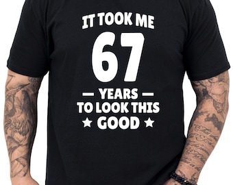 67th Birthday Shirt For Men - Vintage 1958 'Top Notch Perfection' Design, Customizable Gift