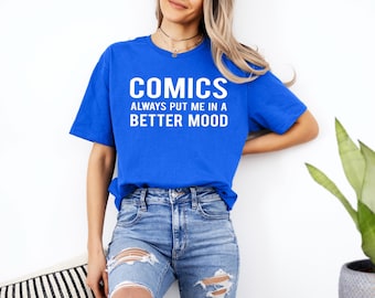 Comics Lover T-Shirt, Funny Comic Shirt, Gifts for Comic Reader, Gift for Comic Book Fans, Superhero Lovers, and Pop Culture Enthusiasts