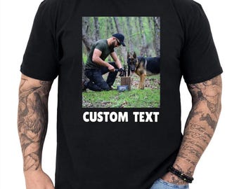 Your Photo and Text Here, Custom Photo Shirt, Personalized Gifts, Custom Picture Tshirt, Family Picture, Logo Image Tee Unisex Size S-3XL