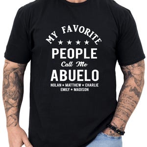Custom Abuelo Shirt, Abuelo Gifts, Personalized Grandkids Names Shirt, Gifts for Abuelo, Abuelo Gift, Customized Abuelo Gift