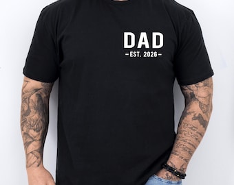 Camiseta de papá para 2026, camiseta de papá nuevo, regalo para papá, anuncio de embarazo para papá, regalo sorpresa para papá, regalo para papá de la esposa, regalo de cumpleaños para papá