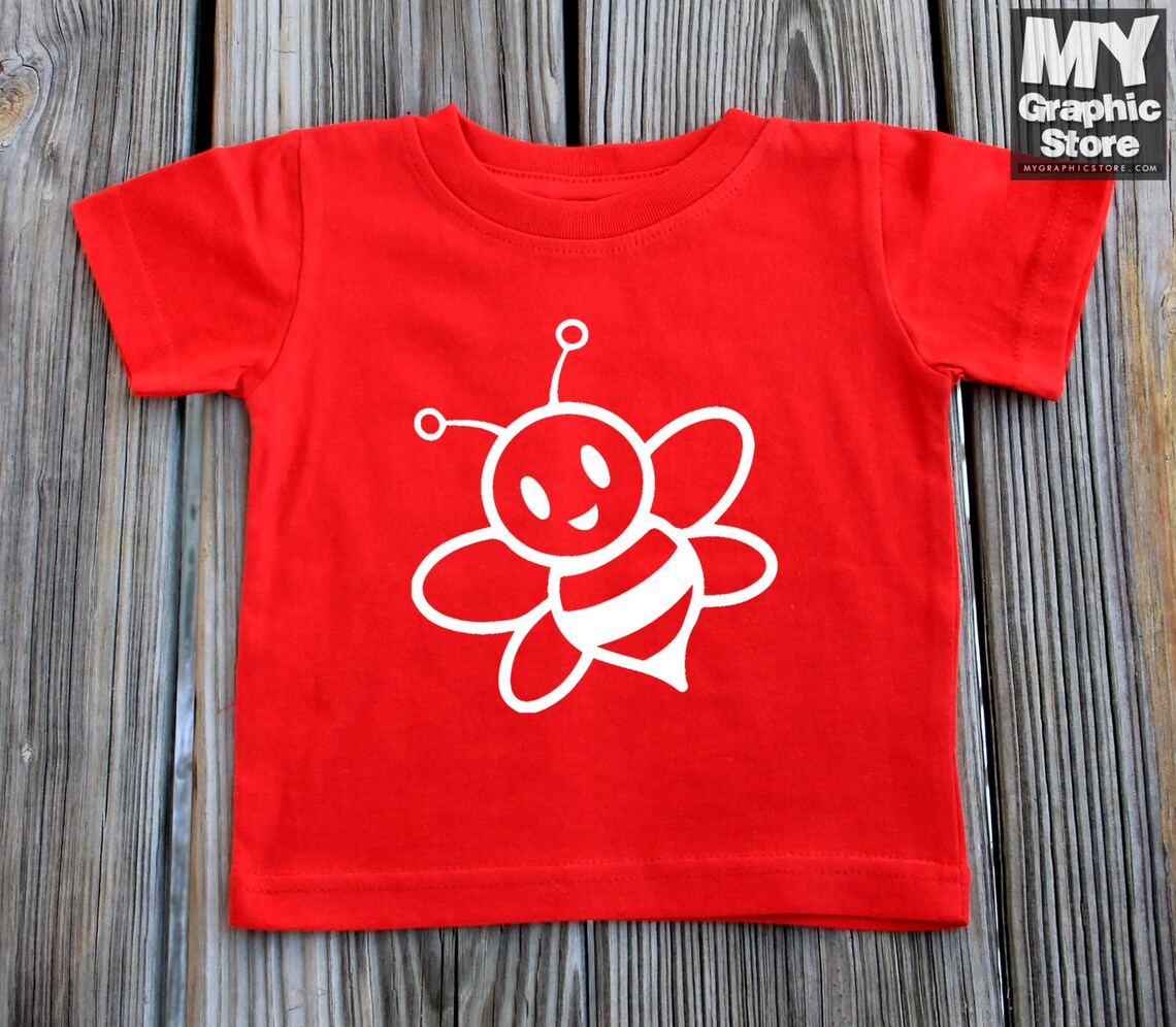 Bee Infant Shirt Cute Bee Print Baby Tee Handmade Cute Bee Etsy