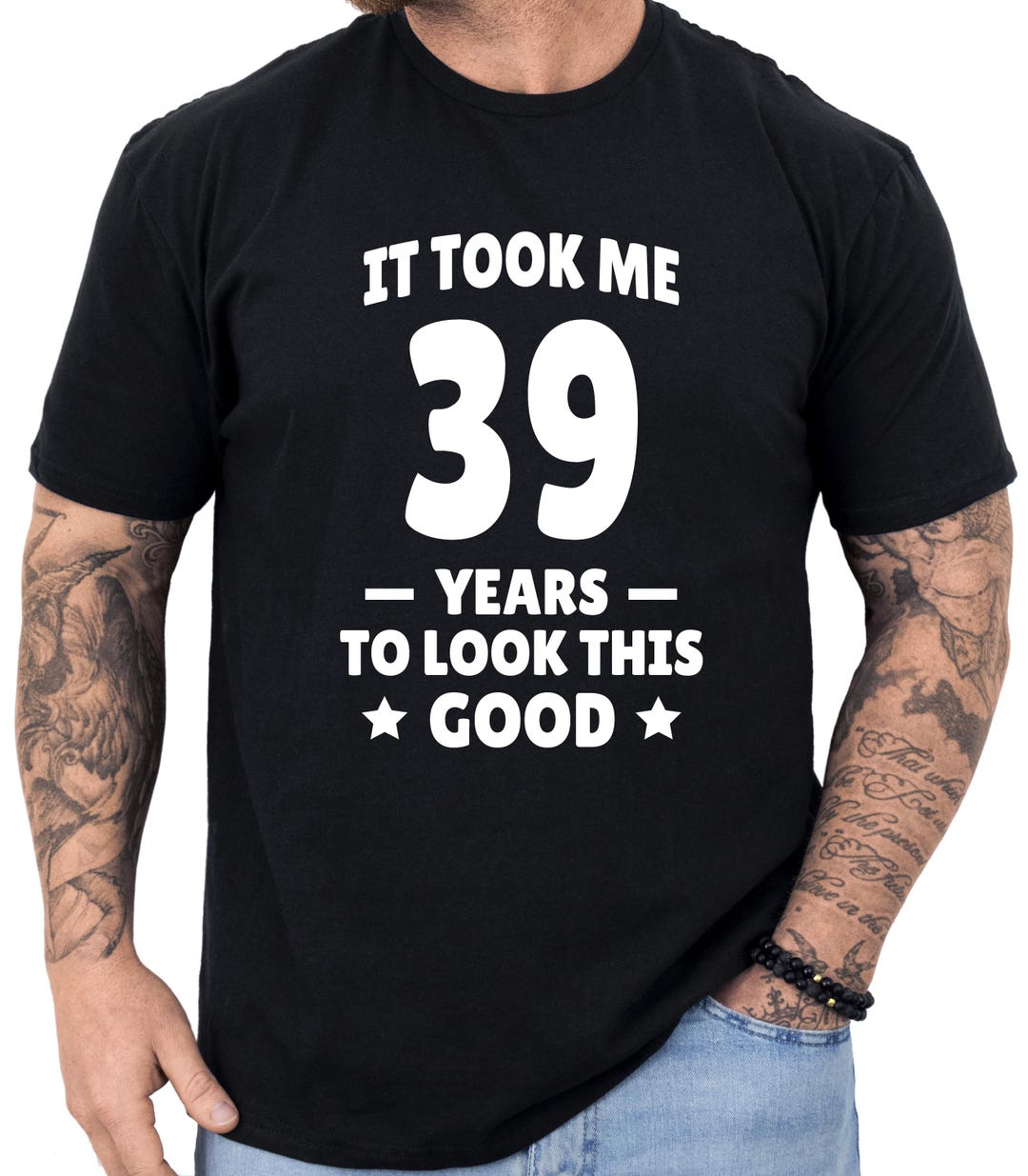 Erkekler İçin 39. Doğum Günü Tişörtü - Vintage 1986 Retro Tasarım, Yıl ve Renk Özelleştirilebilir