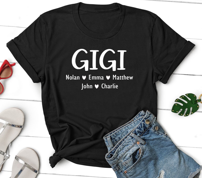 T-shirt Personnalisé 'Gigi' - Prénom Gigi - Coupe Classique, Léger - Cadeau Fun Pour Anniversaire, Famille