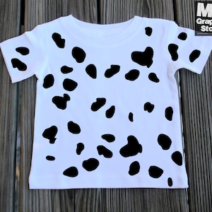 Dalmatian Print T-Shirt Animal Printed T Shirt Infant Halloween Infant Shirts Halloween Kids Shirts Baby Halloween Costume Dalmation Dog