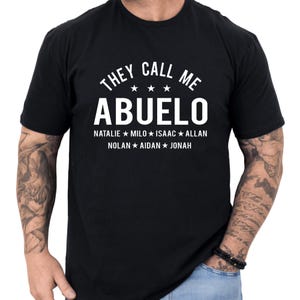 Abuelo Shirt, Abuelo Gifts, Personalized Abuelo Grandkids Names Shirt, Gifts for Abuelo, Abuelo Gift, Custom Abuelo Gift