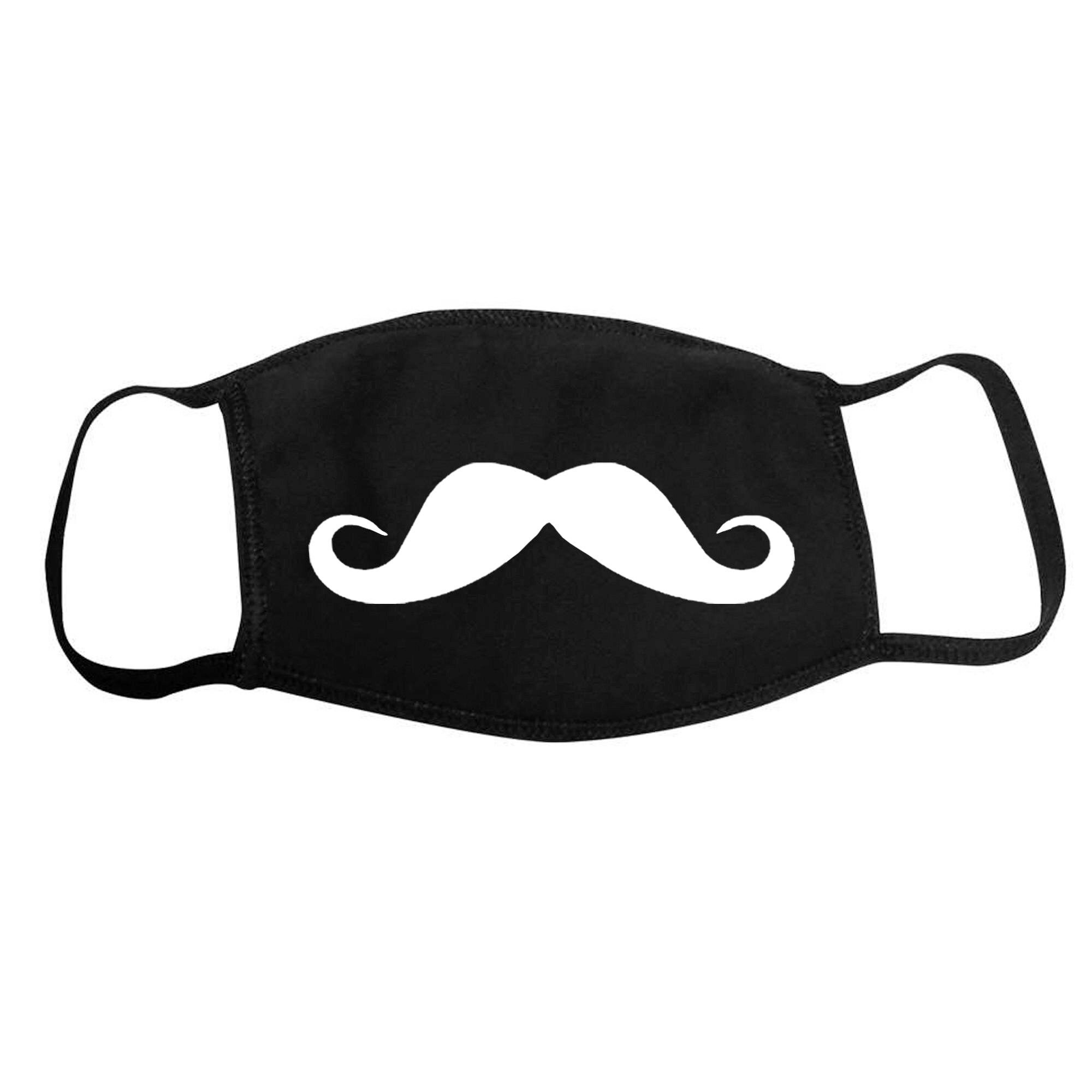 Funny Mustache Face Mask, Funny Mustache Gift, Washable, Reusable, and