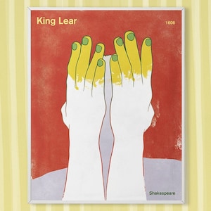 El Rey Lear, Shakespeare - Póster literario mediano, poster ilustración, regalo literario, descarga digital instantánea