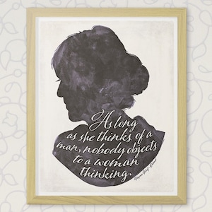 Virginia Woolf's Orlando Literary Quote Poster Small, Bookish Feminist Empowerment Quote Print, Book Lover Home Decor, Digital Download