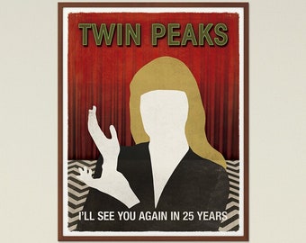 Twin Peaks Laura Palmer; TV Show Inspired Medium Poster, Twin Peaks Poster, Red Room, Printable Poster, Minimalist Poster, Digital Download