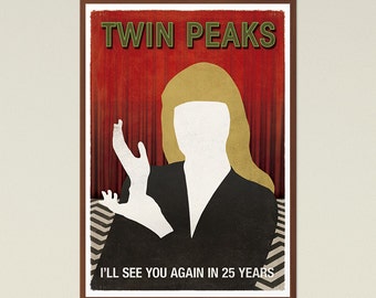 Twin Peaks Laura Palmer; TV Show Inspired Large Poster, Twin Peaks Poster, Red Room, Printable Poster, Minimalist Poster, Digital Download