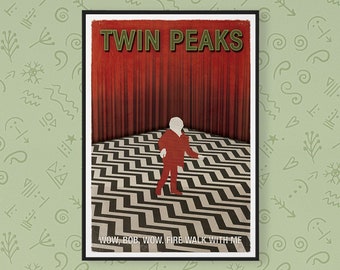 TV Show Inspired Large Print, Twin Peaks Red Room, Minimalist Poster, Printable Wall Art, Modern Home Decor, Instant Download