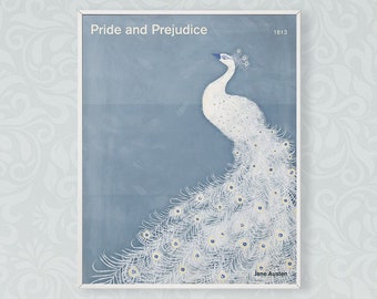 Jane Austen Pride and Prejudice Large Literary Poster Etsy