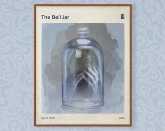 The Bell Jar, Sylvia Plath Literary Book Cover Poster Medium, Literature  Art, Literary Gift, Bookworm, Bibliophile, Instant Download 