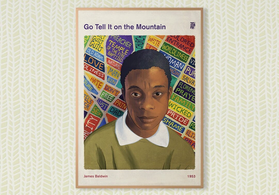 Literary Book Cover Art Print Large, Go Tell It on the Mountain James