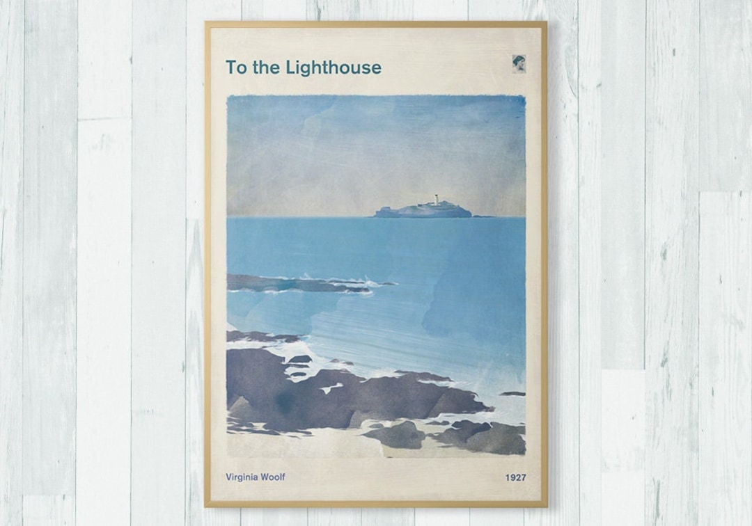 Virginia Woolf to the Lighthouse Literary Book Cover Print Large