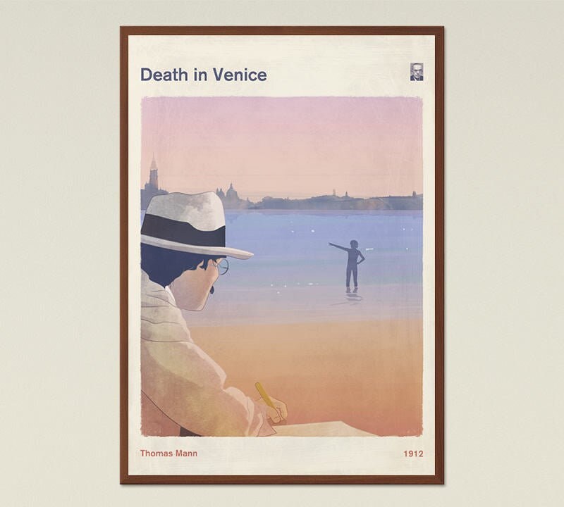 Death in Venice Thomas Mann Book Cover Poster Large Bookish Etsy