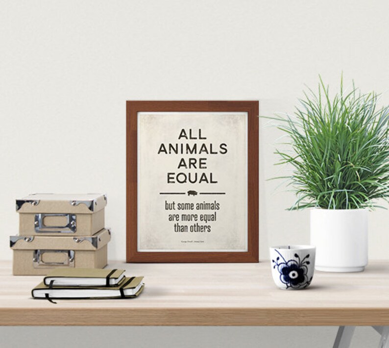 George Orwell Animal Farm Small Dystopian Sci Fi | Etsy