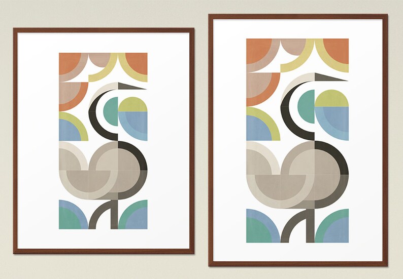 Printable Art Birds Scandinavian Modern Home Decor Set of Posters Large Scandinavian Print Mid Century Modern Instant Download