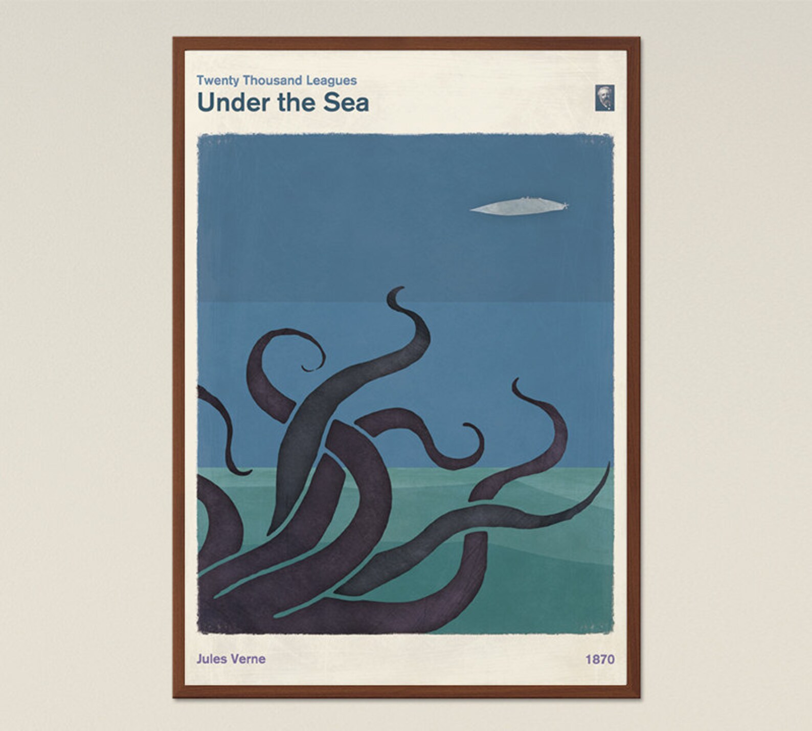 Twenty Thousand Leagues Under the Sea Large Literary Cover | Etsy