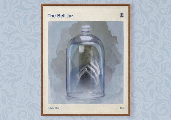 The Bell Jar, Sylvia Plath Literary Book Cover Poster Medium, Literature  Art, Literary Gift, Bookworm, Bibliophile, Instant Download 