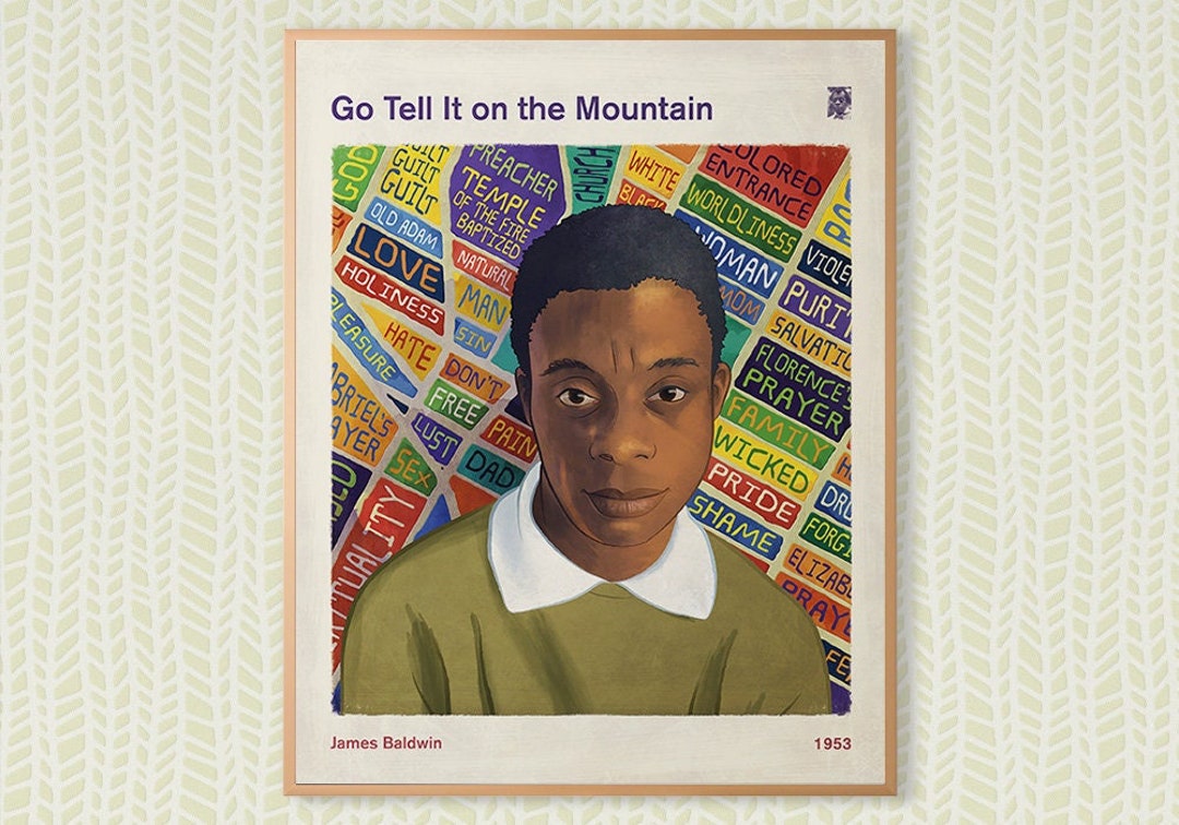 Literary Book Cover Art Print Medium, Go Tell It on the Mountain James