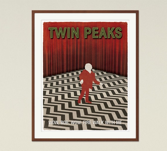 Tv Show Inspired Medium Print Twin Peaks Red Room Minimalist Poster Printable Wall Art Modern Home Decor Digital Download