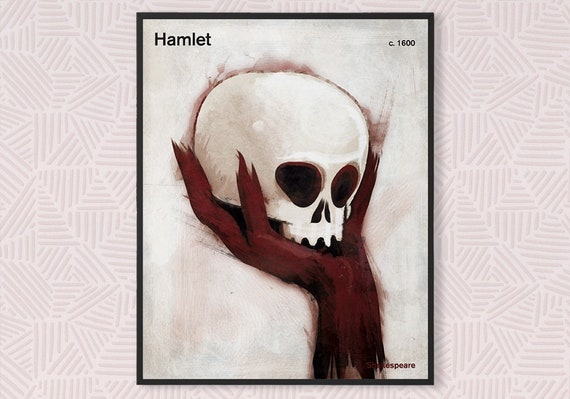Amleto, Shakespeare Poster di copertina di libro letterario medio