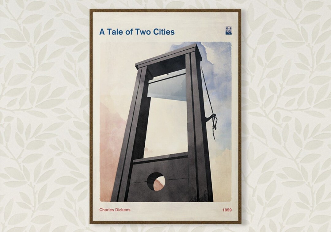 A Tale of Two Cities, Charles Dickens, Book Cover Poster Large ...