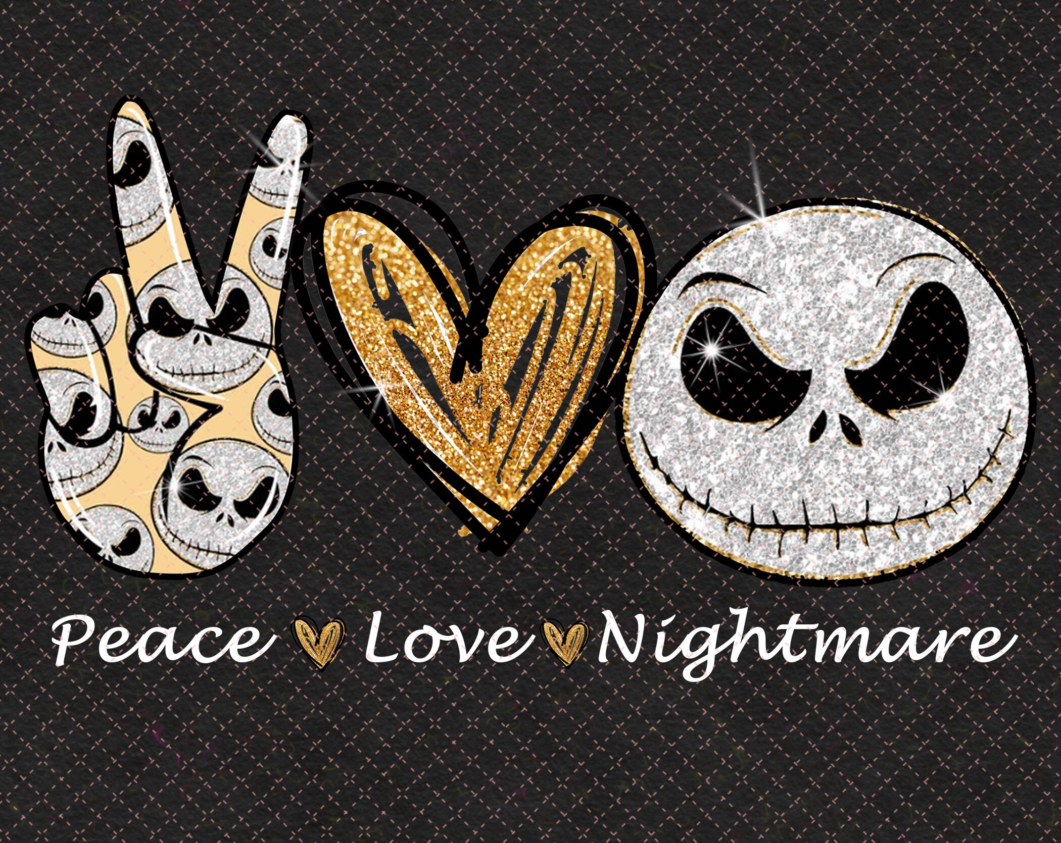 Download Peace Love Nightmare Png Skeleton Happy Halloween Halloween Etsy