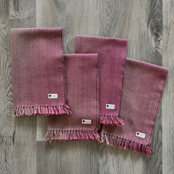 Mauve & Gray Fade Handwoven Cotton Dishtowels