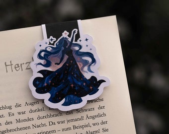 Magnetic bookmark, Fantasy Girl Anime Blue Princess, Bookmark, magnetic, reading