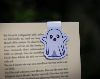 Magnetic bookmark, Halloween ghost, motif, bookmark, magnetic, reading, magic, bookworm gift idea