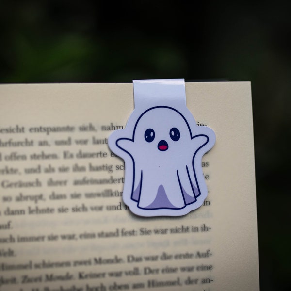 Magnetisches Lesezeichen, Halloween Geist , Motiv, Bookmark, magnetic, reading,magic, Bücherwurm Geschenkidee