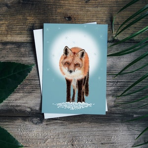 Winter Fox Blank Greetings Card